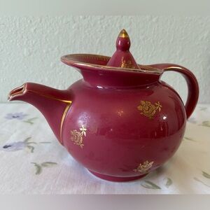Vintage Pink Rose Hall Teapot